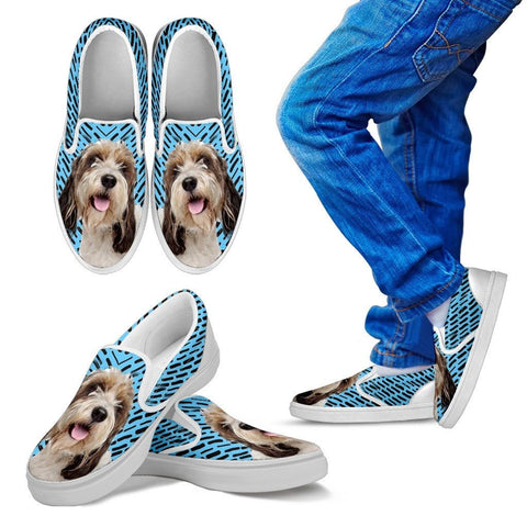 Petit Basset Griffon Vendeen Dog Print Slip Ons For KidsExpress Shipping