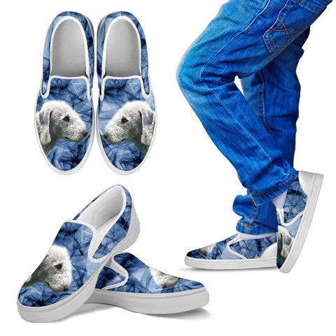 Bedlington Terrier Print Slip Ons For Kids Express Shipping