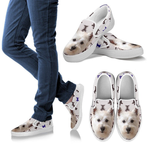 West Highland White Terrier Print Slip Ons For Women Express Shipping