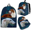 Borzoi Dog Print BackpackExpress Shipping