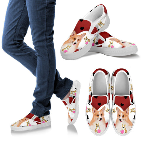 Valentine's Day SpecialPembroke Welsh Corgi Print Slip ons For Women