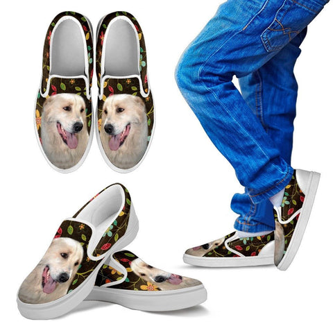 Aidi(Atlas Mountain) Dog Print Slip Ons For KidsExpress Shipping