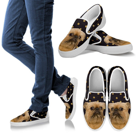 Brussels Griffon (Griffon Bruxellois) Print Slip Ons For WomenExpress Shipping