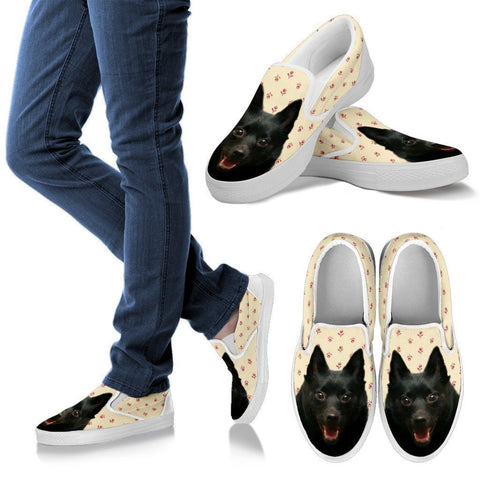 Schipperke Dog Print Slip Ons For WomenExpress Shipping