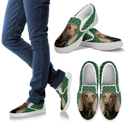 Weimaraner Dog Print Slip Ons For WomenExpress Shipping