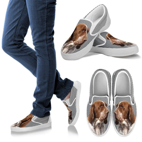 Bracco Italiano Dog Print Slip Ons For WomenExpress Shipping