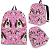 Basset Hound With Puppies Print BackPack Express Shipping