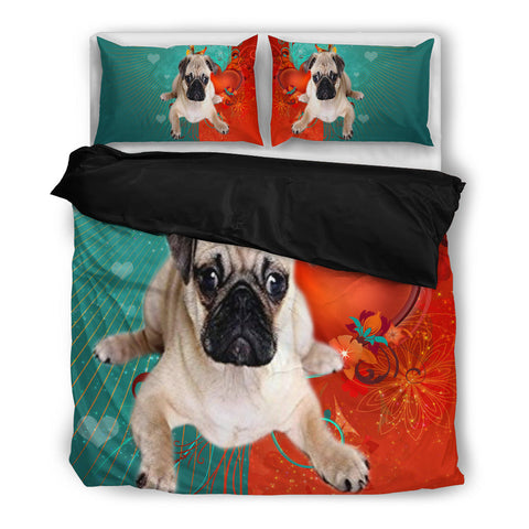 Valentine's Day SpecialCute Pug Print Bedding Set