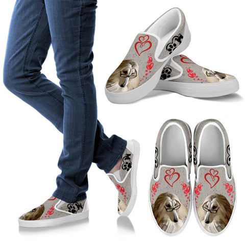 Valentine's Day SpecialAfghan Hound Dog Print Slip Ons For Women