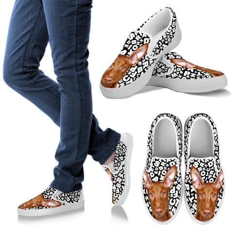 Pharaoh Hound Dog Print Slip Ons For WomenExpress Shipping