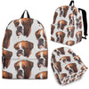 Boxer Dog Print Backpack Express Shipping