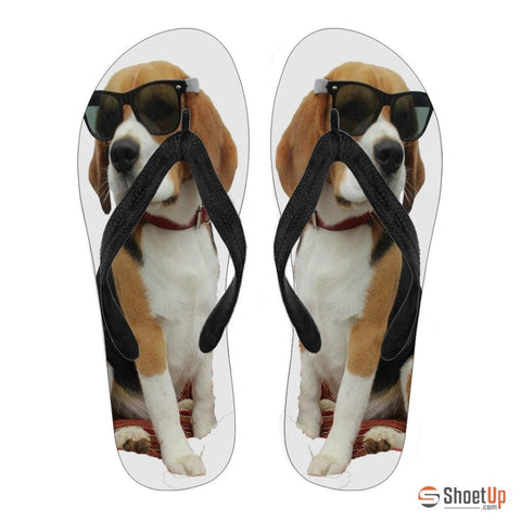 Beagle Print Flip Flops For Women