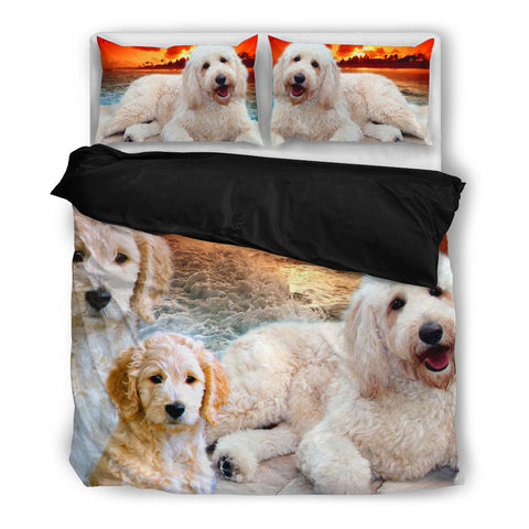 Lovely Goldendoodle Print Bedding Set