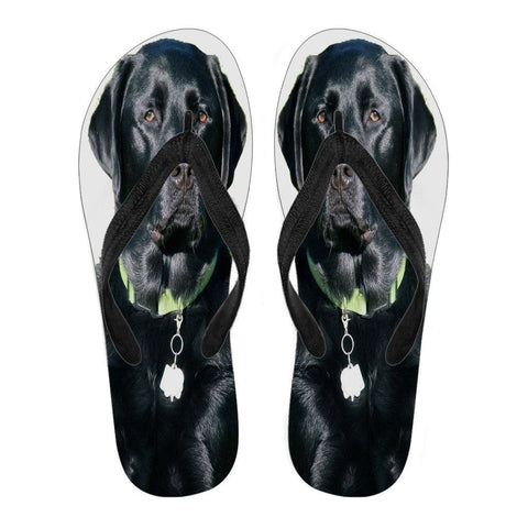 Black Labrador Flip Flops For Women