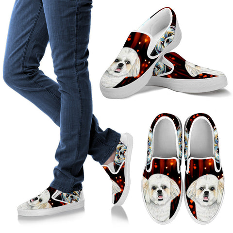 Valentine's Day SpecialCute Shih Tzu Dog Print Slip Ons Shoes For Women