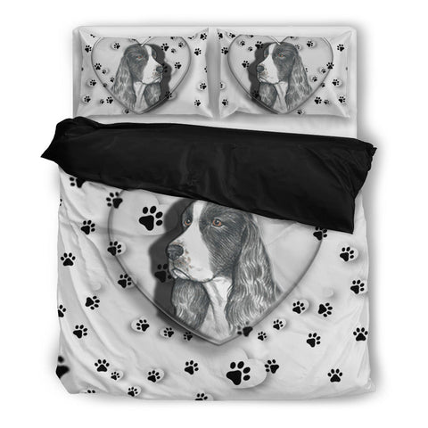 Valentine's Day SpecialEnglish Springer Spaniel Print Bedding Set