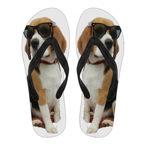 Beagle Print Flip Flops For Men