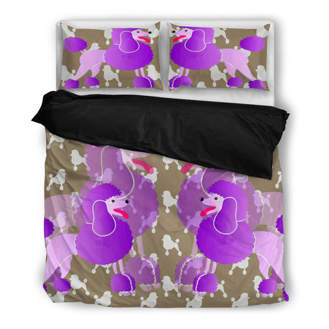 Cute Poodle Print Bedding Set