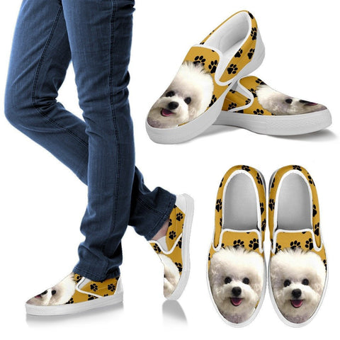 Bichon Frise Dog Print Slip Ons For WomenExpress Shipping