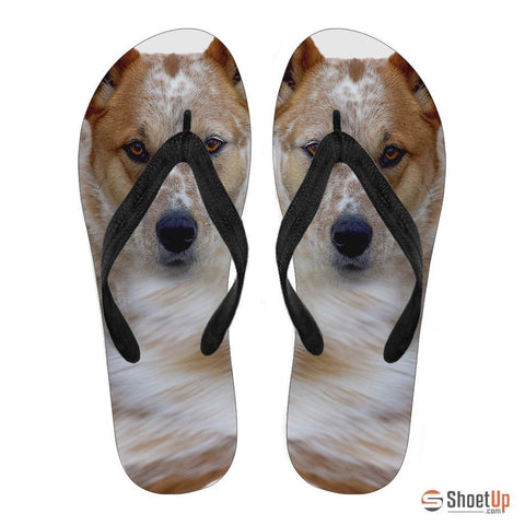 Australian Cattle Print Flip Flops For Women