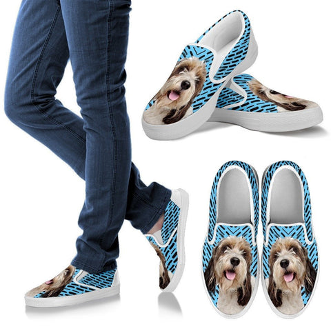 Petit Basset Griffon Vendeen Dog Print Slip Ons For WomenExpress Shipping