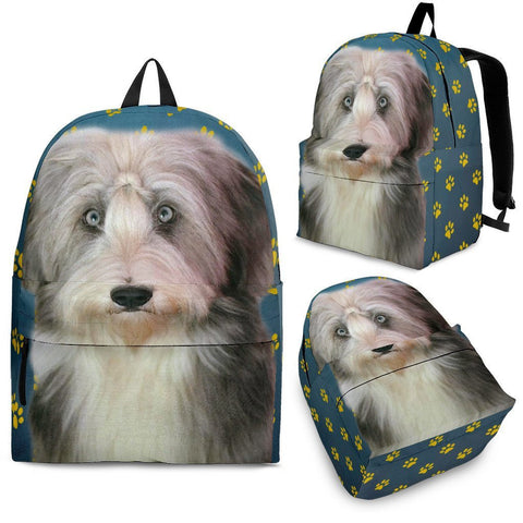 Bearded Collie Print Backpack Express Shipping