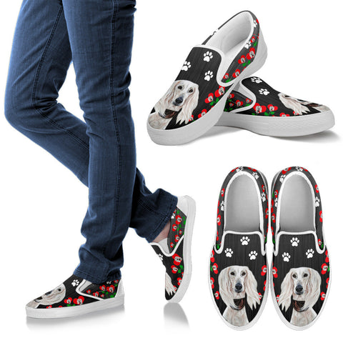 Valentine's Day SpecialSaluki Dog Print Slip Ons For Women