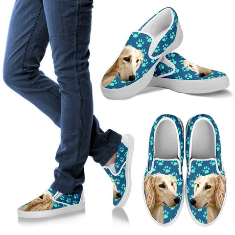 Saluki Dog Print Slip Ons For WomenExpress Shipping