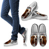 Basset Hound Hearts Print Slip Ons For Women