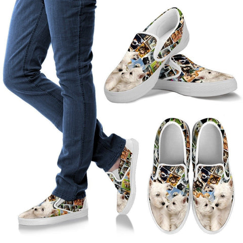 Amazing West Highland White Terrier (Westie) Print Slip Ons For WomenExpress Shipping