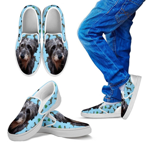 Irish Wolfhound Print Slip Ons For Kids Express Shipping