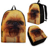 Brussels Griffon Print Backpack Express Shipping