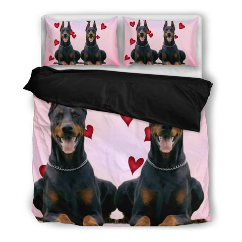 Valentine's Day SpecialDoberman Pinscher Print Bedding Set