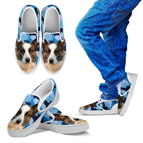 Cardigan Welsh Corgi Print Slip Ons For Kids Express Shipping