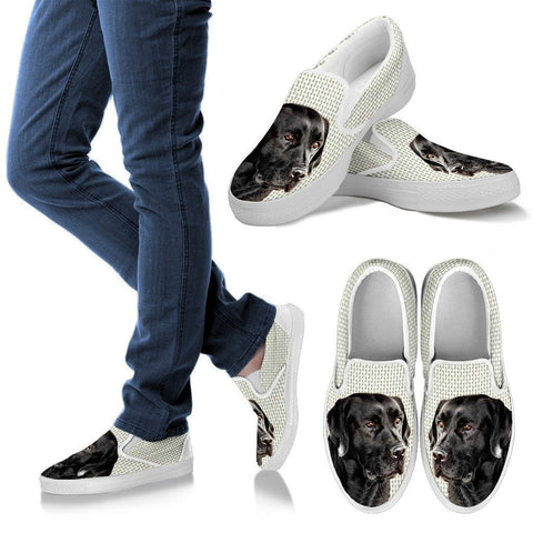 Black Labrador Print Slip Ons For WomenExpress Shipping