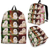 Maltese Dog Print BackPack Express Shipping