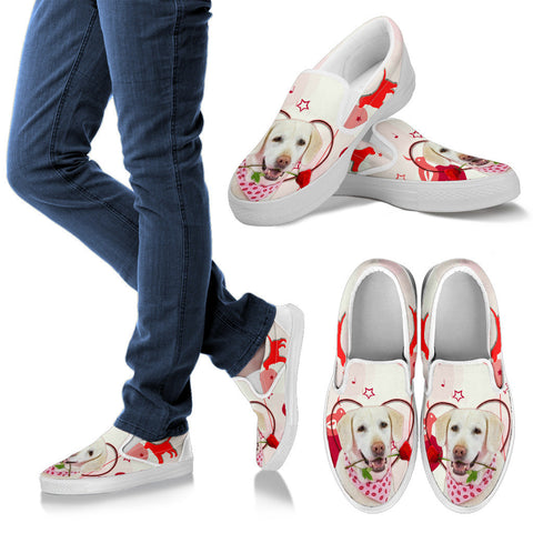 Valentine's Day Special Labrador Retriever Print Slip Ons For Women