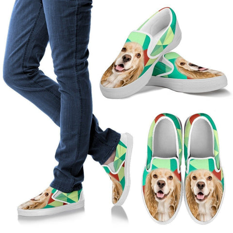 Cocker Spaniel Print Slip Ons For WomenExpress Shipping