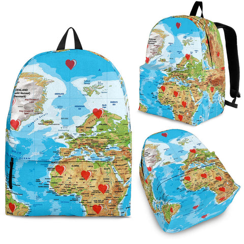 Limited Edition World Map Print Backpack