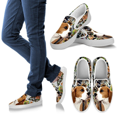 Amazing Beagle Dog Print Slip Ons For WomenExpress Shipping