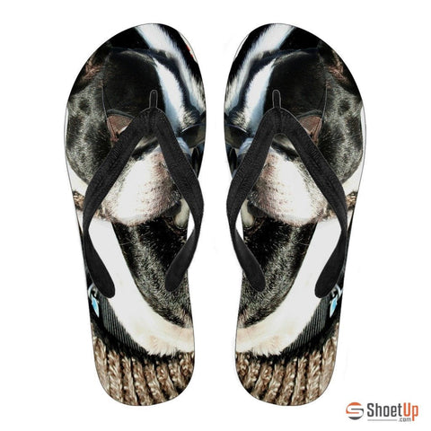 Boston Terrier Men's Flip Flops