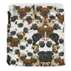 Pug Dog In Lots Print Bedding Set