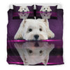 Cute West Highland White Terrier (Westie) Dog Print Bedding Set