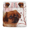 Tibetan Spaniel Dog Print Bedding Set