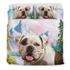 American Bulldog Print Bedding Set