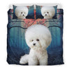 Cute Bichon Frise Print Bedding Set