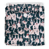 Border Collie Dog In Lots Print Bedding Set