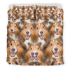 Shetland Sheepdog In Lots Print Bedding Sets