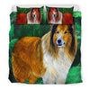 Rough Collie Dog Art Print Bedding Set