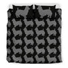 Australian Terrier Dog On Black Print Bedding Set